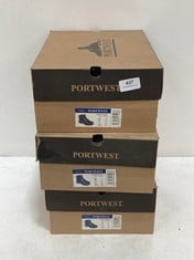 3 X PORTWEST FW03 STEELITE SAFETY BOOTS IN BLACK SIZE 10