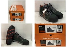 2 X SCRUFFS HYDRA S7L HRO SAFETY BOOTS WITH ALUMINIUM TOE AND COMPOSITE PLATE SIZE 12 - TOTAL LOT RRP £112