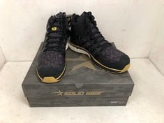 SOLID GEAR SG76005 STEEL TOE CAP SAFETY TRAINERS IN BLACK SIZE 10 - RRP £160