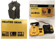 DEWALT HEATED GEAR MENS SHERPA REVERSIBLE FLEECE HEATED GILET BLACK SIZE XL RRP- £164