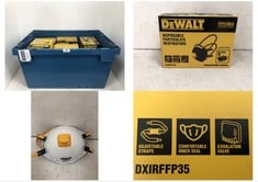 BOX OF DEWALT DISPOSABLE PARTICULATE RESPIRATORS DXIRFFP35 5PCS