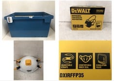 BOX OF DEWALT DISPOSABLE PARTICULATE RESPIRATORS DXIRFFP35 5PCS