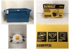 BOX OF DEWALT DISPOSABLE PARTICULATE RESPIRATORS DXIRFFP210 10PCS