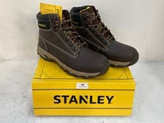 STANLEY STEEL TOE CAP TRADESMAN SAFETY BOOTS IN BROWN SIZE 8