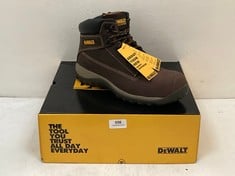 DEWALT NON METALLIC TOE CAP AND PLATE HAMMER SAFETY BOOTS IN BROWN SIZE 10