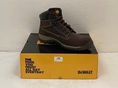 DEWALT NON METALLIC TOE CAP AND PLATE HAMMER SAFETY BOOTS IN BROWN SIZE 10