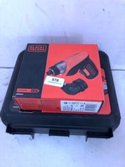 BLACK AND DECKER NEXT GENERATION MOUSE SANDER - MODEL NO. KA2500K TO INCLUDE BLACK AND DECKER CORDLESS SCREWDRIVER - MODEL NO. CS3652LC