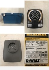 BOX OF DEWALT RESPIRATOR FILTER SET - MODEL NO. DXIR1A1A2P3