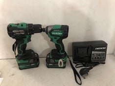 HI KOKI CORDLESS IMPACT DRIVER DRILL/CORDLESS IMPACT DRIVER COMBI DRILL - MODEL NO. DV18DE/WH 18DE - RRP £369