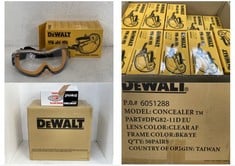 BOX OF 48 X DEWALT CONCEALER CLEAR SAFETY GOGGLES