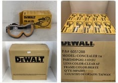 BOX OF 50 X DEWALT CONCEALER CLEAR SAFETY GOGGLES