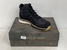 SOLID GEAR SG76005 SAFETY TRAINERS IN BLACK/GOLD- SIZE UK 9