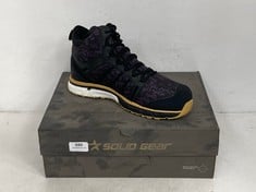 SOLID GEAR SG76005 SAFETY TRAINERS IN BLACK/GOLD- SIZE UK 9