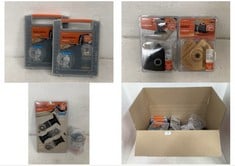 BOX OF ASSORTED TOOLS TO INCLUDE FEIN E-CUT COMBO WOOD & METAL SET