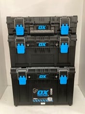 OX TOOLTREK PRO STORAGE SYSTEM- 3 PIECE- RRP £150