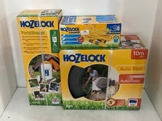 4 X ASSORTED HOZELOCK ITEMS TO INCLUDE HOZELOCK 10M AUTO REEL