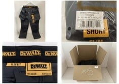 5 X MIXED WORK TROUSERS TO INCLUDE DEWALT VANCOUVER WORK TROUSER IN SIZE W 40" L 29" IN COLOUR GREY/BLACK