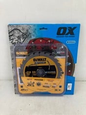 3 X ASSORTED ITEMS TO INCLUDE OX PRO SERIES 300MM TX10R MULTI-STEEL DIAMOND BLADE (RRP-£60)