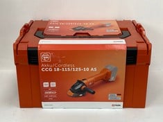 FEIN AKKU/CORDLESS CCG 18-115/125-10 AS PADDLE SWITCH ANGLE GRINDER 71220261 RRP- £286.80