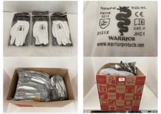 QTY OF WARRIOR WHITE PU PALM GLOVE- SIZE L