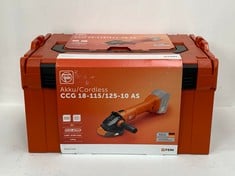 FEIN AKKU/CORDLESS CCG 18-115/125-10 AS PADDLE SWITCH ANGLE GRINDER 71220261 RRP- £286.80