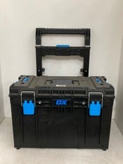 OX TOOL TREK CART BASE UNIT IN BLACK/BLUE - SIZE 597X427X662MM - RRP £129