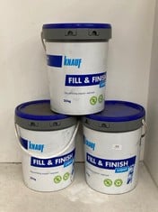 3 X KNAUF FILL & FINISH COMPOUND LIGHT 20KG