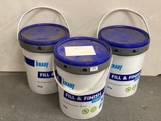 3 X KNAUF FILL & FINISH COMPOUND LIGHT 20KG