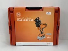 FEIN AKKU/CORDLESS ASAS 18-21 K AS COMPACT CORDLESS RECIPROCATING SAW 71330161000 RRP- £242.99