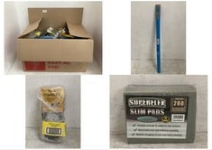 BOX OF ASSORTED WORK WEAR / ITEMS TO INCLUDE SUPERFLEX SLIM PADS ULTRA FINE