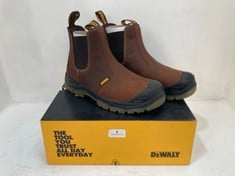 DEWALT STEEL TOE CAP AND PLATE NITROGEN BISON SAFETY BOOTS IN BROWN SIZE 8