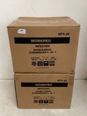 2 X BOXES OF 48 X WORKPRO DOUBLE DRIVE SCREWDRIVERS 6 IN 1