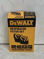 BOX OF DEWALT RESPIRATOR FILTER SETS