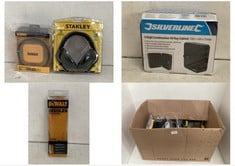 BOX OF ASSORTED ITEMS TO INCLUDE DEWALT INSOLES FOR UP TO SIZE 12