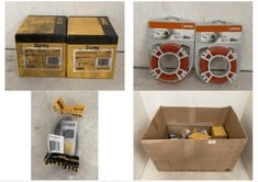 BOX OF ASSORTED TOOL ACCESSORIES TO INCLUDE DEWALT LOOSE DRYWALL SCREWS