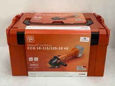 FEIN AKKU/CORDLESS CCG 18 115/125-10 AS ANGLE GRINDER 71220461 RRP- £240