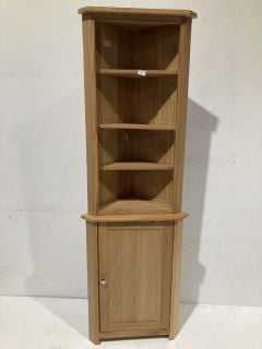 HALLOWOOD FURNITURE WAVERLY OAK CORNER DISPLAY CABINET LIGHT OAK RRP £379.99