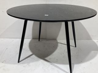 HALLOWOOD FURNITURE CULLOMPTON LARGE ROUND DINING TABLE BLACK RRP £159.99