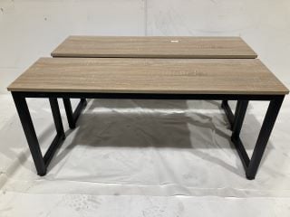 HALLOWOOD FURNITURE PAIR OF KEMPLY DINING TABLE BENCH RRP £100