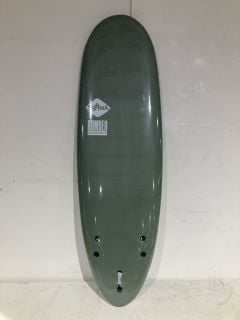 SOFTECH BOMBER 5FT10 SMOKE GREEN/WHITE SURFBOARD RRP £356