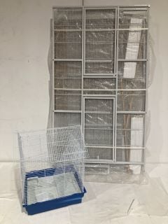 A PALLET TO INCLUDE PAWHUT LARGE BIRD CAGE BUDGIE CAGE 3 TIER AVIARY