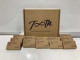 1 X BOX OF TOOTH.HEAD BRUSHES WITH TOOTH HANDLES