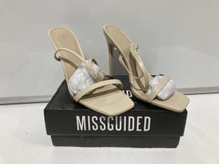 PREMIUM DESIGNER APPAREL TO INCLUDE MISSGUIDED NUDE SHOES UK 7 TOTAL RRP £130