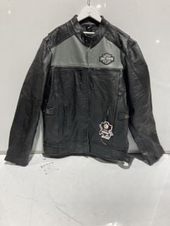 HARLEY DAVIDSON GENUINE LEATHER JACKET SIZE 2XL TOTAL RRP £254