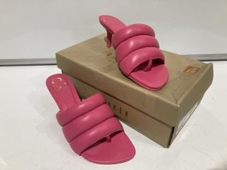 PREMIUM DESIGNER APPAREL TO INCLUDE TED BAKER PADDED HEELED MULE SANDAL DEEP PINK UK 5  TOTAL RRP £140