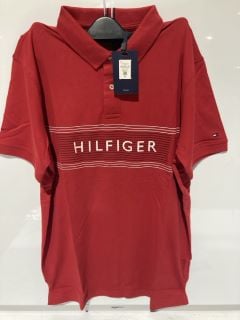 TOMMY HILFIGER RED POLO SHIRT SIZE XL