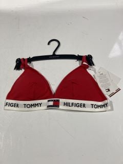 GUESS CARRY CROSS BACK PINK SPORTS BRA SIZE XS + 3X TOMMY HILFIGER WOMEN'S PADDED TRIANGLE BRA RRP £72