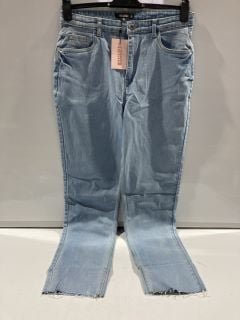 3X MISSGUIDED LIGHT BLUE JEANS SIZE 10 + MISSGUIDED LIGHT BLUE JEANS SIZE 12 RRP £80