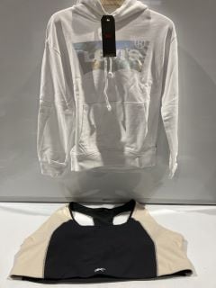 REEBOK BLACK/BEIGE JUMPER + LEVI'S WHITE HOODIE RRP £100