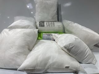 2X BOXES OF ITEMS TO INCLUDE PLAIN WHITE PILLOWS